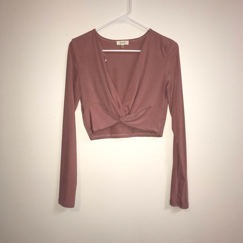 Light pink cropped top